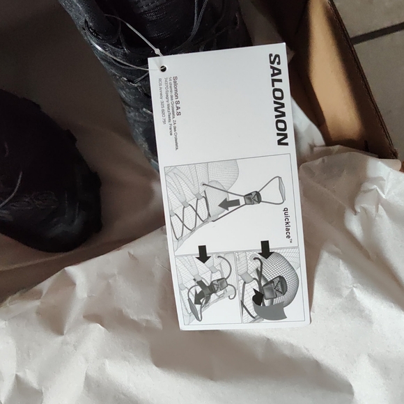 New! Salomon Ladies' Women Girls Speedcross 6 Shoe Black Color QuickLACE NWT NIB - Picture 9 of 12